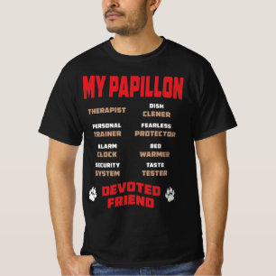 T-shirt Mon chien Papillon Consacré ami cadeau
