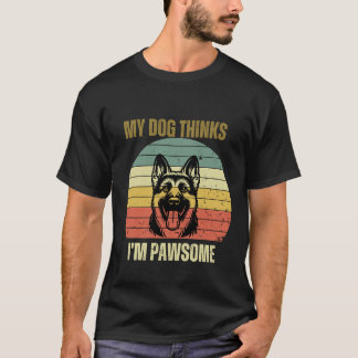 T-shirt Mon chien pense, je suis en train de pisser un peu