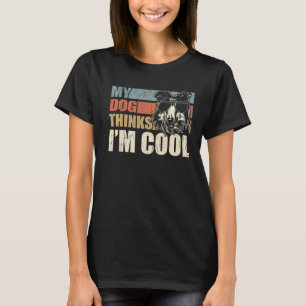T-shirt Mon chien pense que je suis Cool Rough Collie Retr