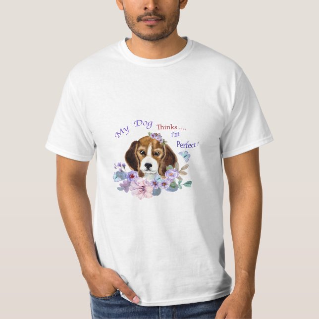 T-shirt Mon chien pense que je suis une illustration parfa (Devant)