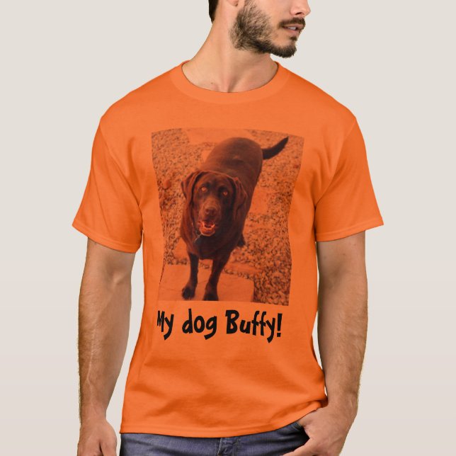T-shirt Mon chien saki chamois ! (Devant)