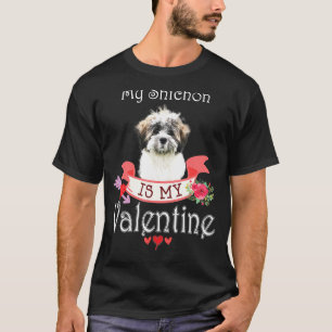 T-shirt Mon Chien Shichon Est Mon Saint Valentin Un Coeur