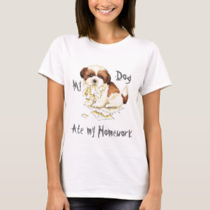 T-shirt Mon chiite Tzu a mangé mes devoirs