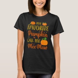 T-shirt Mon Citrouille préféré M'appeler Meemaw Citrouille