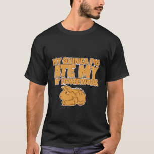 T-shirt Mon Cochon De Guinée A Mangé Mes Mains