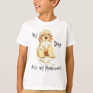 T-shirt Mon Cocker Spaniel A Mangé Mes Devoirs