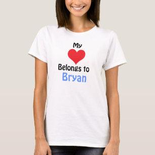 T-shirt Mon coeur appartient à Bryan