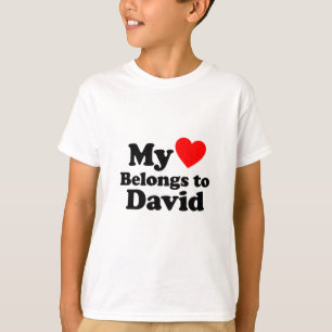 T-shirt Mon coeur appartient à David