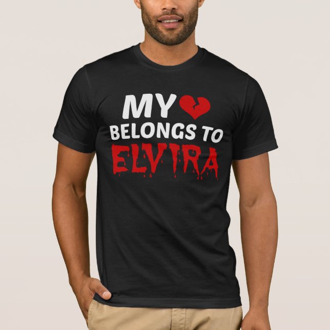 T-shirt Mon coeur appartient à Elvira (Devant)