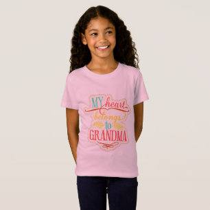 T-Shirt Mon Coeur Appartient À Grand-Mère