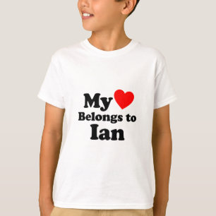 T-shirt Mon coeur appartient à Ian