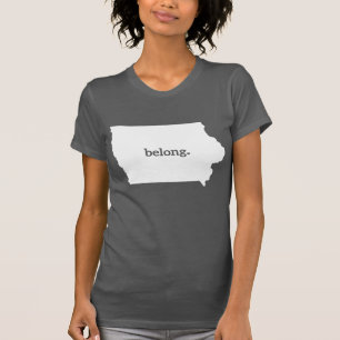 T-shirt Mon Coeur Appartient À Iowa