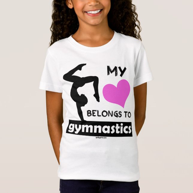 T-Shirt Mon coeur appartient à la gymnastique (Devant)