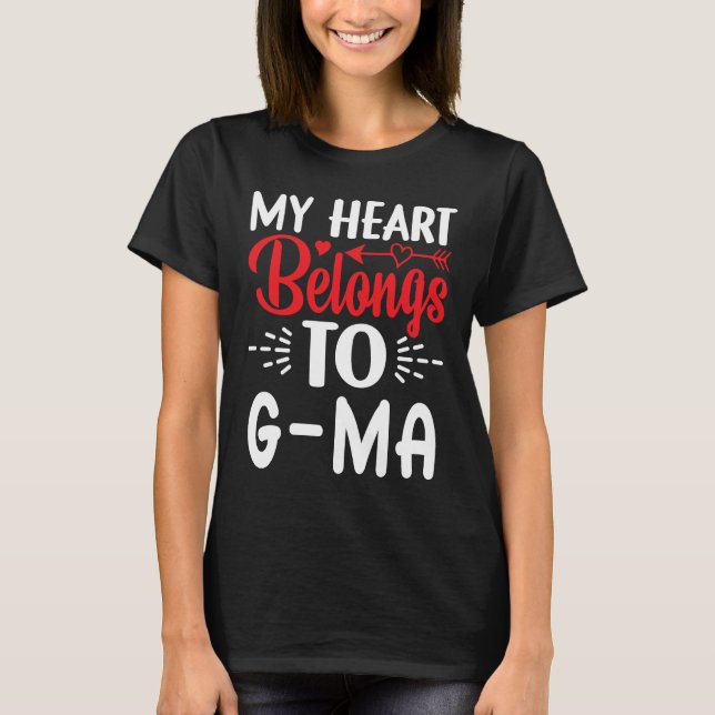 T-shirt Mon coeur appartient à la Saint-Valentin (Devant)