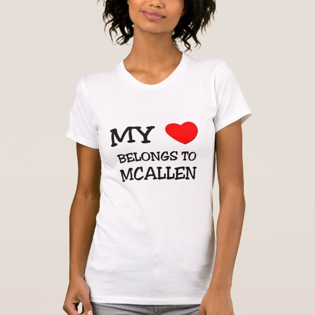 T-shirt Mon coeur appartient à MCALLEN (Devant)