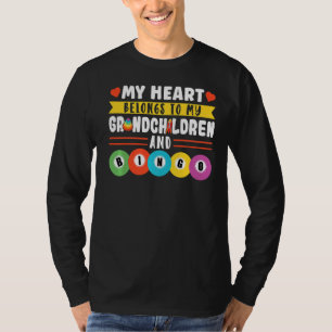 T-shirt Mon Coeur Appartient À Mes Petits-Enfants Et Bingo