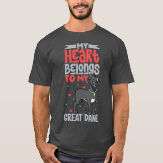 T-shirt Mon coeur appartient à mon maître allemand