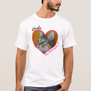 T-shirt Mon Coeur Appartient À Personnalisation Photo Et N