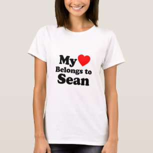 T-shirt Mon coeur appartient à Sean