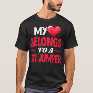 T-shirt Mon coeur appartient à Ski Jumper