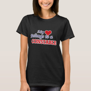 T-shirt Mon coeur appartient à un agent de police