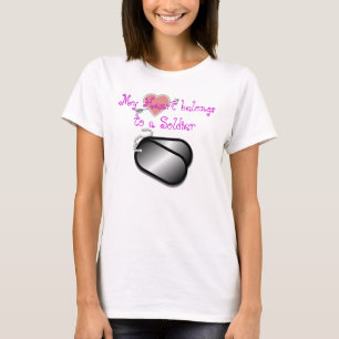 T-shirt Mon cœur appartient à un amour d'art de soldat