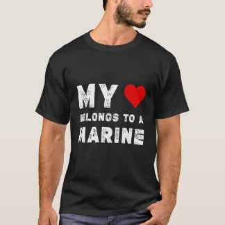 T-shirt Mon coeur appartient à un biologiste marin père ou