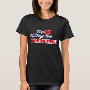T-shirt Mon coeur appartient à un clarinettiste