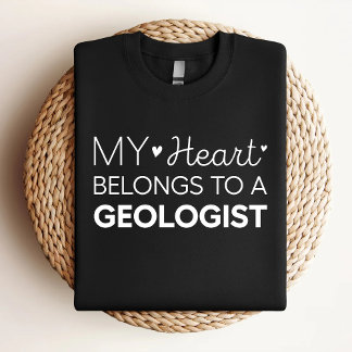 T-shirt Mon cœur appartient à un géologue Mignon géologue