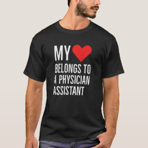 T-shirt Mon Coeur Appartient À Une Citation De Médecin Adj