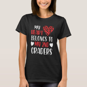 T-shirt Mon Coeur Appartient À Valentines Day Second Grade