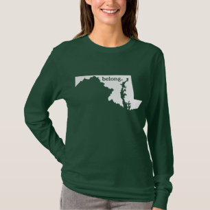T-shirt Mon Coeur Appartient Au Maryland