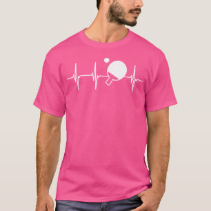 T-shirt Mon cœur bat pour le tennis de table