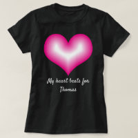 Mon Coeur bat pour sourire Coeur rose Nom personna