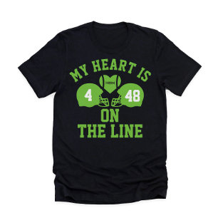 T-shirt Mon cœur est en jeu Football 2 joueurs