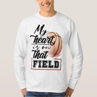 T-shirt Mon coeur est sur ce champ