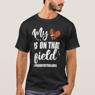 T-shirt Mon Coeur Est Sur Ce Champ Fière Femme De Football