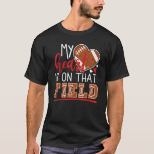 T-shirt Mon coeur est sur ce jeu de terrain Vibes Football