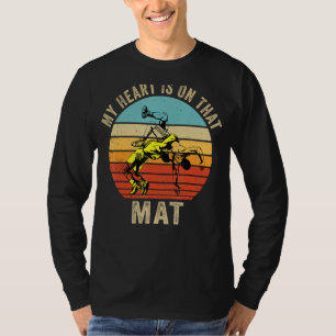 T-shirt Mon Coeur Est Sur Ce Mat Drôle Fils Wrestli
