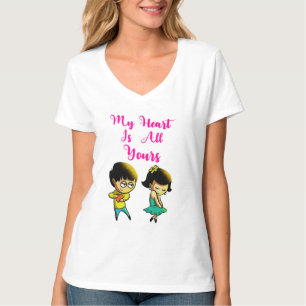 T-shirt Mon Coeur Est Tout Votre Bestie Valentine Girlfrie