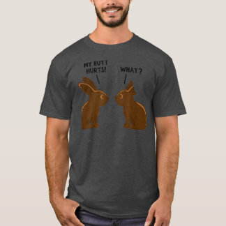 T-shirt Mon coeur fait mal aux sourds lapin au chocolat de