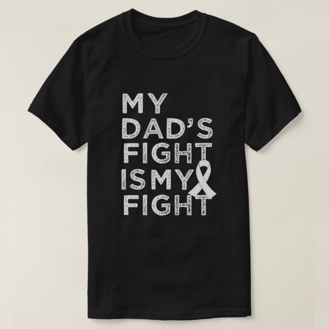 T-shirt Mon combat de papas est mon combattant - chemise (Design devant)
