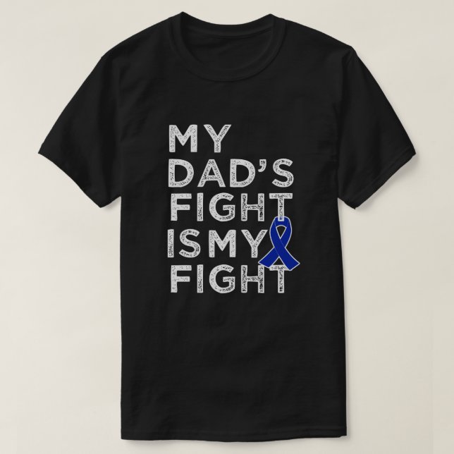 T-shirt Mon combat de papas est mon combattant - chemise (Design devant)