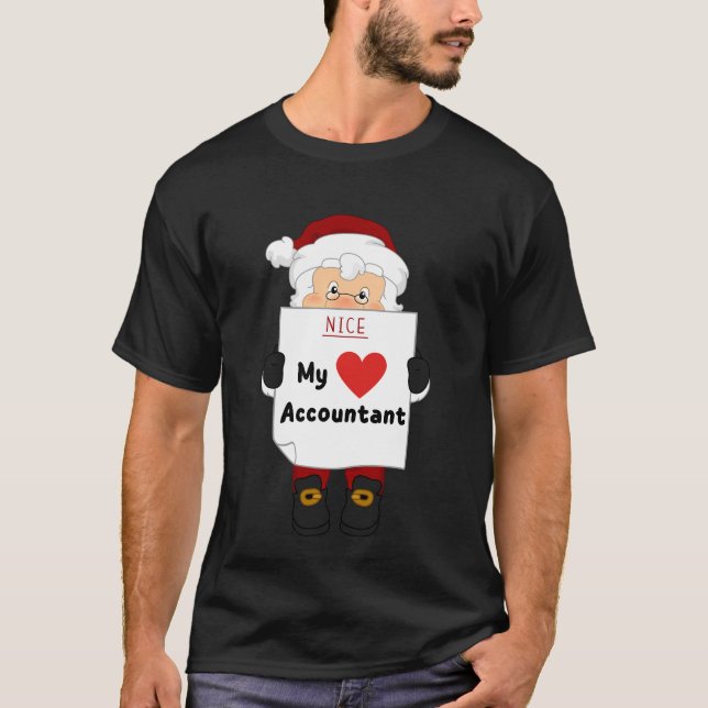 T-shirt Mon comptable favori - Comptable de Noël (Devant)