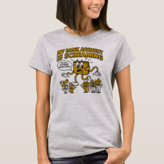 T-shirt Mon Compte Bancaire Hurle Drôle Jardinage Rétro