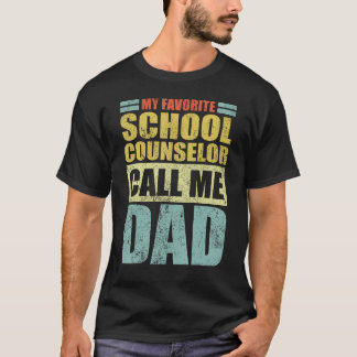 T-shirt Mon conseiller scolaire préféré m'appelle papa pèr