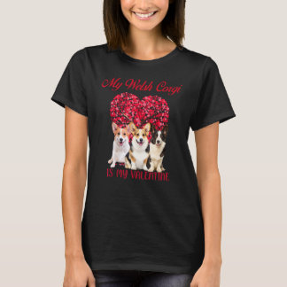 T-shirt Mon Corgi Gallois Est Mon Chien De La Saint-Valent
