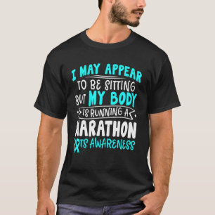 T-shirt Mon Corps Courir Un Marathon Pots Sensibilisation 