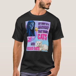T-shirt Mon corps est une machine qui embrasse des chats