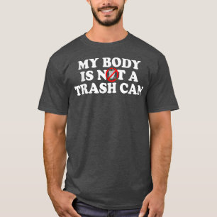 T-shirt Mon corps n'est pas une poubelle peut végétarien P